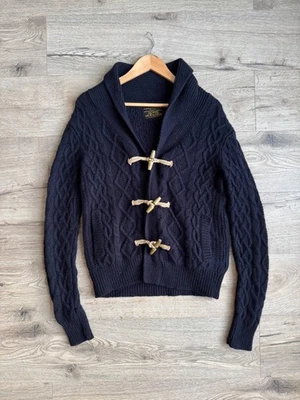 Allsaints мужской кабель трикотажа спортивный кардиган свитер обычный крой узкие рукава M - Изображение 1 из 4