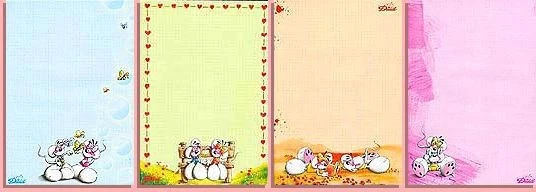 Diddl série complète 4 feuilles A4 Senteurs 90 - 93 - Photo 1/1