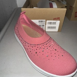FitFlop Uberknit Damen-Ballerinas marineblau ombre Kristall Ballerinas Größe 9 Schuhe - Bild 1 von 4