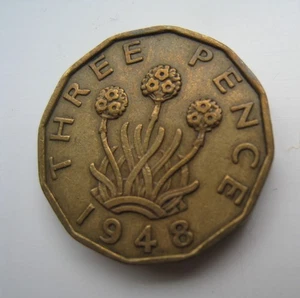 Drei Pence Münze 1948 - Bild 1 von 1