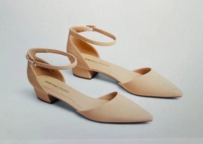 Women Ankle Strap Pointed Toe Low Chunky Heel D'Orsay Dress Shoes~Size 9 1/2 - Image 1 of 4