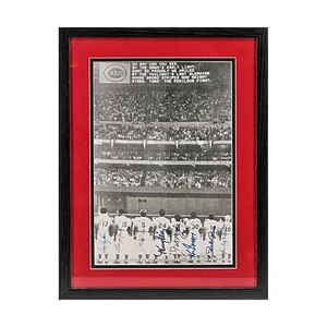 Foto enmarcada de 9x13 Rose, Bench, Morgan Big Red Machine Reds firmada múltiple (JSA LOA - Imagen 1 de 5