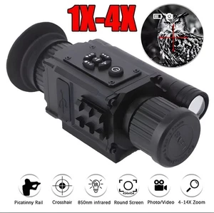 NV002 850NM 1-4X Night Vision Monocular Scope Camera IR For Hunting Rifle Scope - Picture 1 of 14