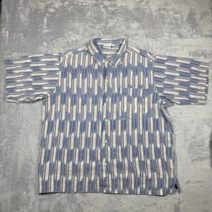 Vintage Patagonia Shirt Mens XL Blue White Button Up 90s Hong Kong Retro READ - Picture 1 of 24
