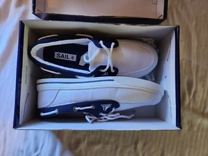 Sail Knot blau und weiß Bootsschuhe Herren 8,5 - Bild 1 von 4