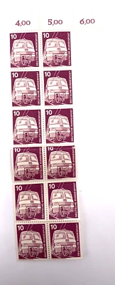 ALEMANIA 1975 Deutsche Bundespost Railways 10 Pfennig sello real TKS246* (12) Foto 1 de 3