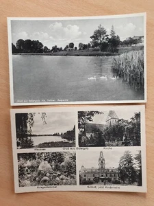 AK 2x Stahnsdorf OT Güterfelde vor 1945 Gütergotz Seepartie Denkmal Schloß Kirch - Bild 1 von 2