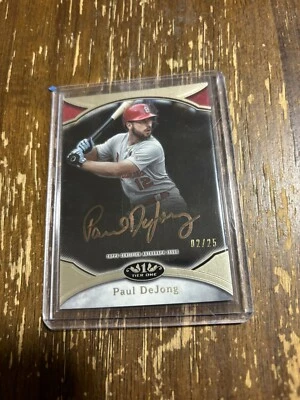 2020 Topps Tier One Prime Performers Autographs Bronze Ink Paul Dejong Cardinals - Image 1 of 2
