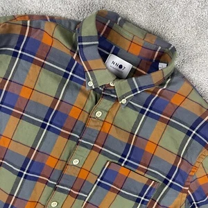 NN07 No Nationality Shirt Men's Size Large Plaid Levon Shirt L/S Button Down - Picture 1 of 9