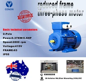 0.37kw/0.5hp 2 pole 2800RPM Electric motor frame 63 compressor - Bild 1 von 7