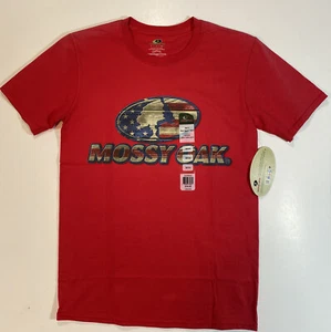 Men's Mossy Oak T-Shirt Graphic Tee Red White Blue Americana Small S New W/Tags! - Picture 1 of 9