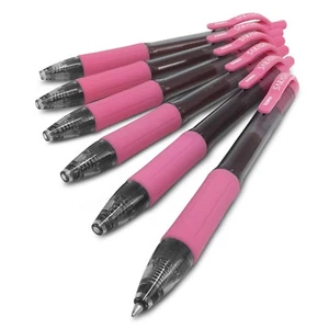 Zebra Sarasa - 0.7mm Retractable Gel Ink Rollerball Pen - Set of 6 - Pink Ink - Picture 1 of 3