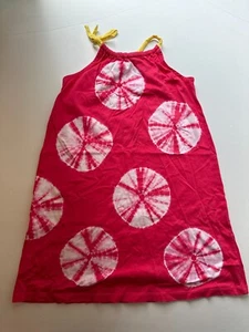Hanna Andersson Kids Girls Dress Size 130 Red Tie Dye Pillowcase Sleeveless - Picture 1 of 2
