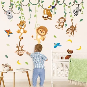 DECOWALL SG2-2419 Jungle Animals and Vines Wall Stickers Decals for Kids Baby... - Picture 1 of 8