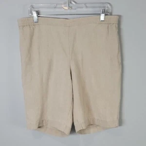 J Jill creme Leinen Pull On Shorts Gr. Medium Oversized Coastal Beachy Lagenlook - Bild 1 von 6