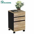 YITAHOME Wood Filing Cabinet File Storage Organizer Rolling Drawer Lock Office