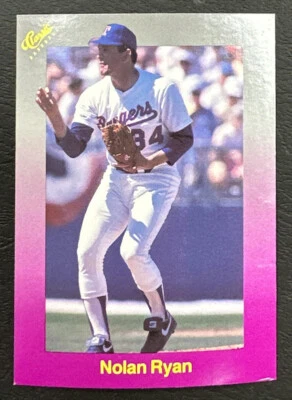 1989 Classic Travel Purple Baseball - #164 Nolan Ryan - Texas Rangers - Image 1 of 2