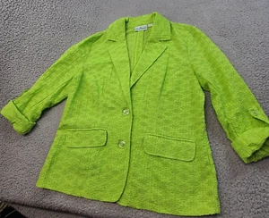 Patchington Womens Green Unlined Jacket Blazer Chartruese Lightweight Small EUC - Picture 1 of 13
