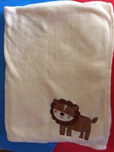 SUMMER INFANT Yellow LION Fleece Soft Baby Blanket GUC - Picture 1 of 4