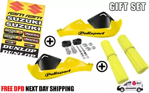Motorcycle Neon Yellow Handguards Gift Set fits Suzuki DRZ 400 E 00-07 - Picture 1 of 1