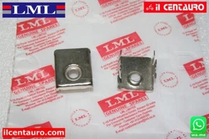 COPPIA PIASTRINE FISSAGGIO CINGHIA SELLA LML STAR 125 150 151 200 - 2T 4T - Foto 1 di 2