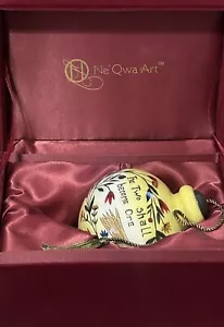 Vintage Ne’Qwa Kunst mundgeblasen & bemalt Glas Ornament in Box/Cindy Sharp - Bild 1 von 9
