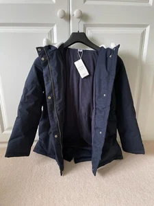 Petit Bateau girls winter blue, parka coat, age 12, new - Picture 1 of 5