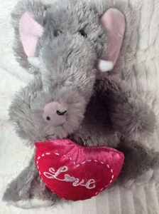 VTG Best Made Toys Limited Valentine Day Heart Elephant 10" Plush Stuffed Animal - Picture 1 of 9