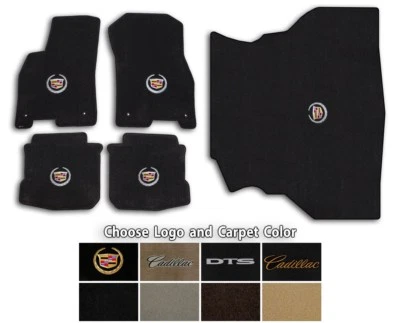 Juego de alfombrillas Velourtex de 5 piezas para Cadillac DTS 2006-2011 - Elige color y logotipo Foto 1 de 4