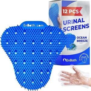 Urinal Screen Deodorizer for Men's Bathroom (12 Pack), Ocean Scented Splash Guar - Picture 1 of 2