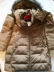 Damen Wintermantel mit abnehmbarer Kapuze, marke Mango, gr. S, Farbe Beige - Bild 1 von 10