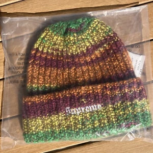 Supreme Space Dye Stripe Beanie Neu mit Etikett!! Braun FW24 - AUSVERKAUFT!!! - Bild 1 von 4