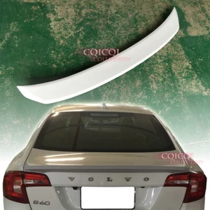 Unpainted Ducktail trunk spoiler + V1 type roof spoiler Volvo for 11~18 S60 ◎ - Foto 1 di 5