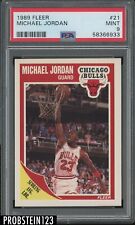 1989 Fleer #21 Michael Jordan Chicago Bulls HOF PSA 9 MINT