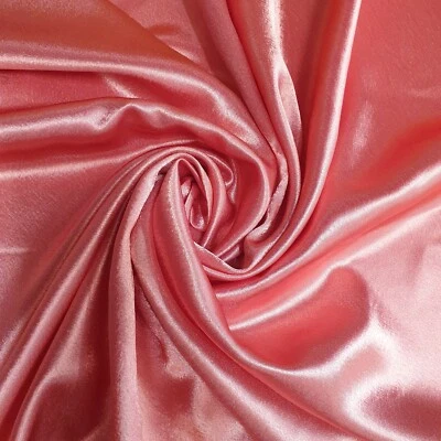 *Clearance*  Crepe Back Satin Fabric Plain Dress Bridal Quilting Material 58" - Image 1 of 4