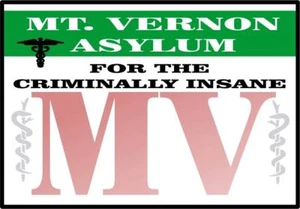 Halloween Horrorfilm Mt. Vernon Asylum AUFKLEBER/AUFKLEBER - 9 x 12 - Bild 1 von 1