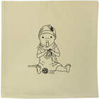 40cm x 40cm 'Knitting Mole-rat' Canvas Cushion Cover (CV00012453)