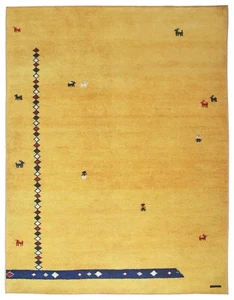 8X10 Gabbeh Machine Washable Rug with Boy, Girl, Goat Design - Picture 1 of 3