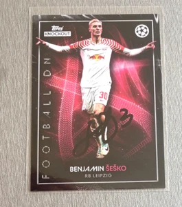 BENJAMIN SESKO RB Leipzig  In-person signed  Topps Knockout Autogramm - Picture 1 of 6