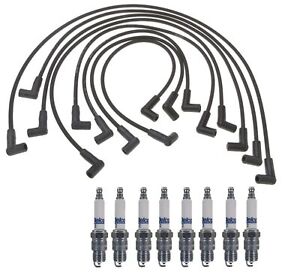 Pro Ignition Wire Set & 8 ACDelco Rapidfire Spark Plugs Kit For Chevy GMC K25 V8
