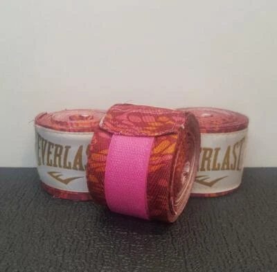 3x  120” Everlast Hand Wraps [+WSD]  Printed Pink Breast Cancer  MMA Boxing  New - Image 1 of 2