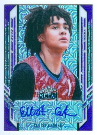 ELLIOT CADEAU "PURPLE MOJO AUTOGRAPH CARD #1/15" LEAF METAL BASKETBALL 2021-22 - Image 1 of 1