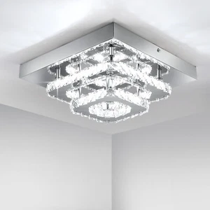 Kristall Deckenlampe LED Deckenleuchte Schlafzimmer Lampe Kronleuchter Lüster Ys - Bild 1 von 12