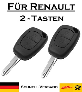 2x Carcasa Llave Coche Para Renault - Repuesto 2 Botones Mando a Distancia KS08 - Imagen 1 de 5