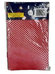 Women Red Fishnet Tights Stockings One Size Fits 5' to 5'9" 100-170 lbs - Picture 1 of 10