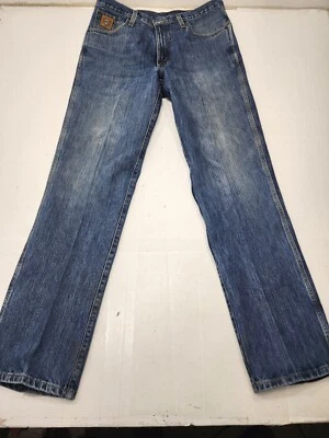 Cinch Jeans Mens Orange Label High Rise Medium Wash Straight Leg Denim 35 X 34  - Image 1 of 4