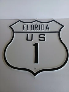 Florida US1 sign attention parrotheads. Stamp Steel 6 lb 16" business loop - Bild 1 von 4