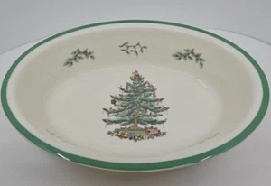 Hermoso Spode Árbol de Navidad Grande Ovalado Plato de Verduras Horno a Mesa - Imagen 1 de 9