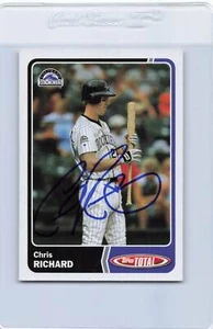 2003 Topps Total #204 Chris Richard Rockies Signed Auto *J1966 - Picture 1 of 2