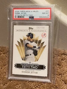 2008 Topps Moments Milestones Derek Jeter *57 PSA 8 Yankees /150 LOWPOP NEWCASE - Picture 1 of 1
